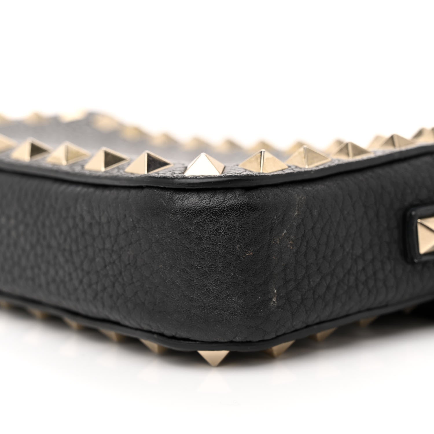 Valentino Garavani Pebbled Calfskin Rockstud Small Chain Shoulder Bag Black 9 of 11