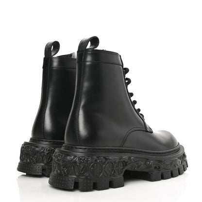 Louis Vuitton Calfskin Baroque Flat Ranger Boots 7.5 Black 4 of 7