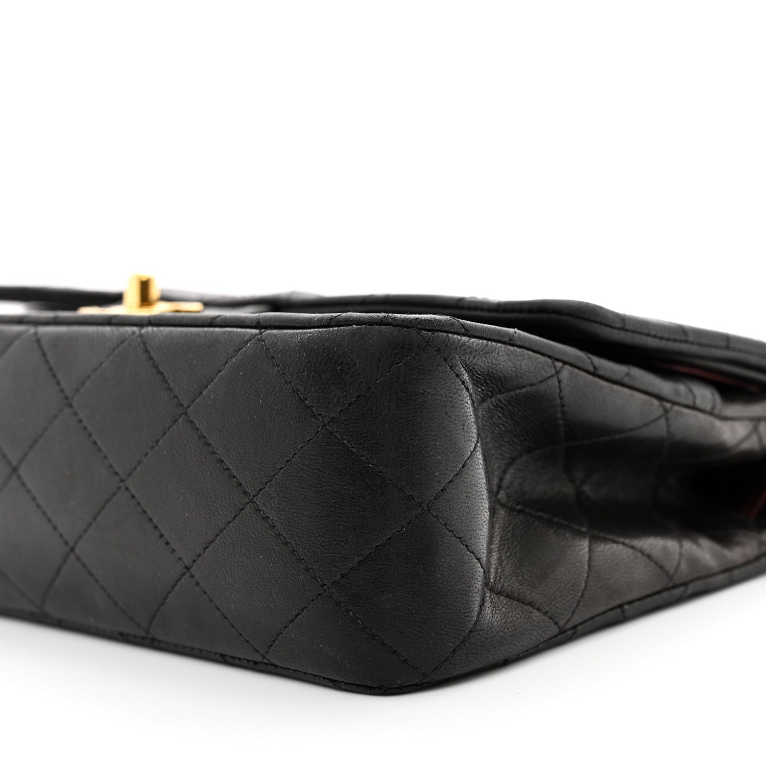 Chanel Lambskin Quilted Medium Double Flap Black 11 of 13