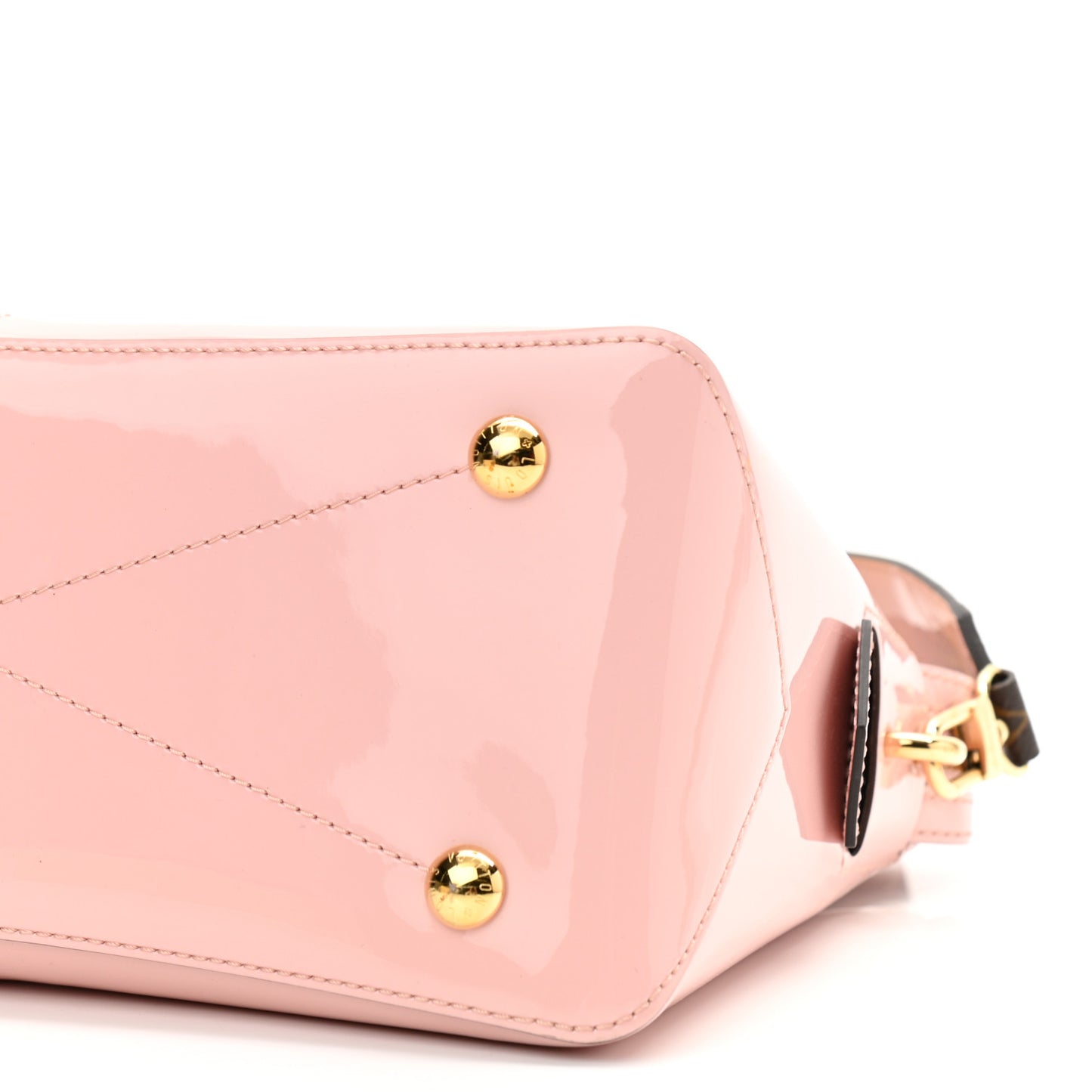 Patent Calfskin Miroir Tote Rose Ballerine