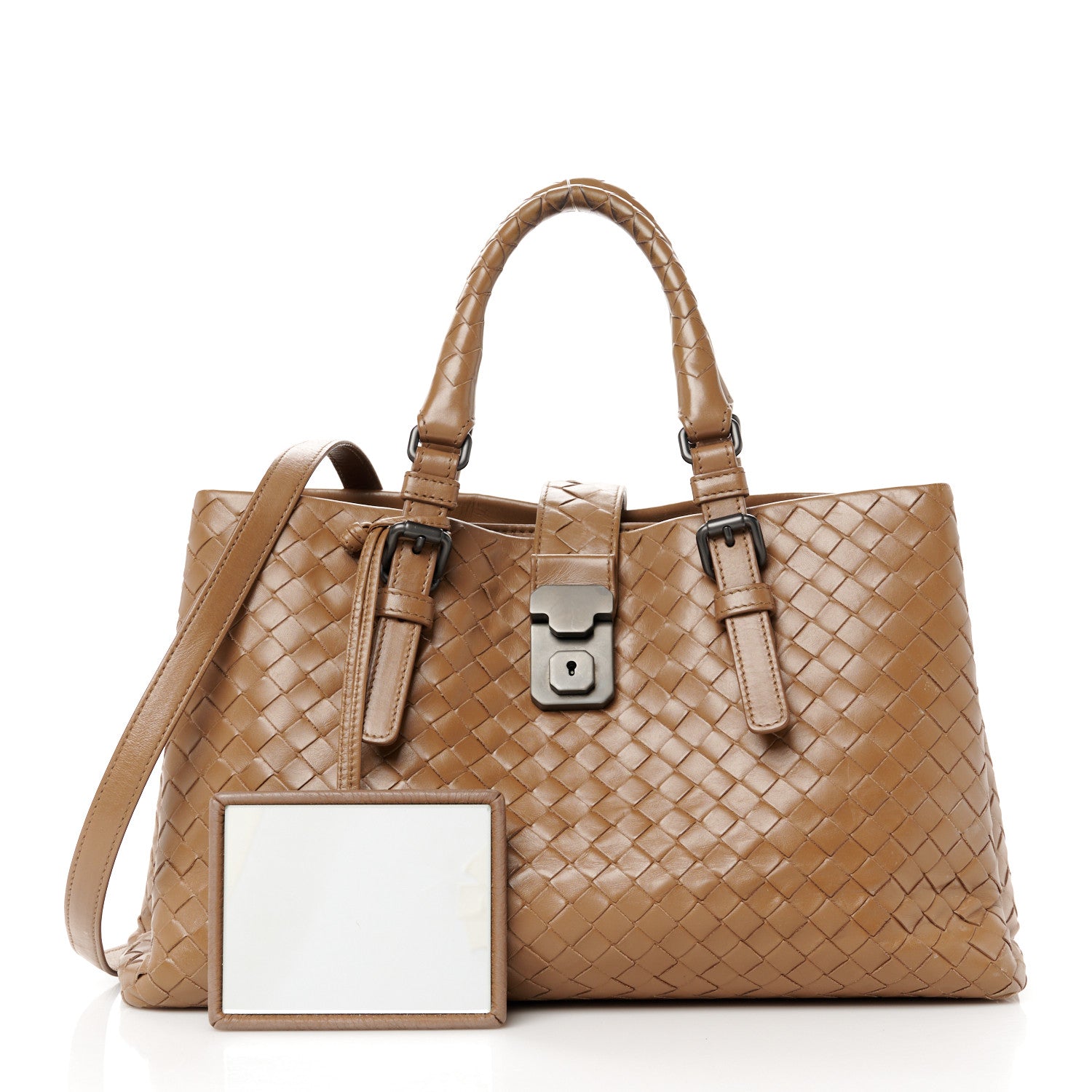 Bottega Veneta Light Calf Intrecciato Small Roma New Cigar 3 of 12