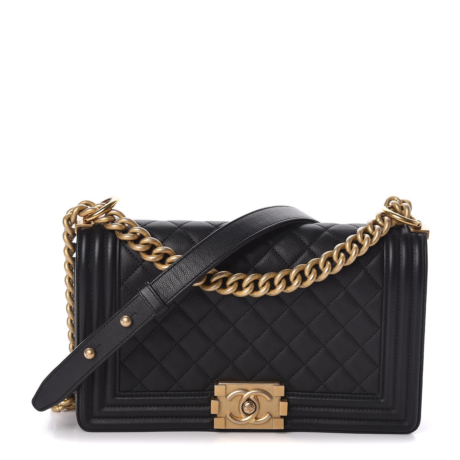 Chanel Caviar Quilted Medium Boy Flap Black 1 of 10