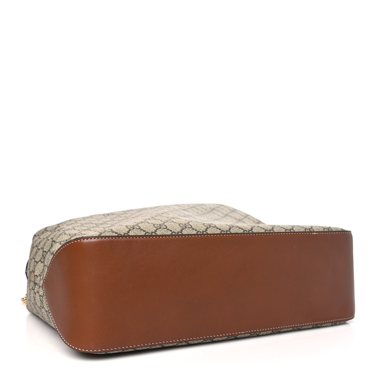 GG Supreme Monogram Large Linea A Hobo Light Brown