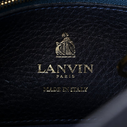 Lanvin Grained Calfskin Box Messenger Bag Navy 6 of 18