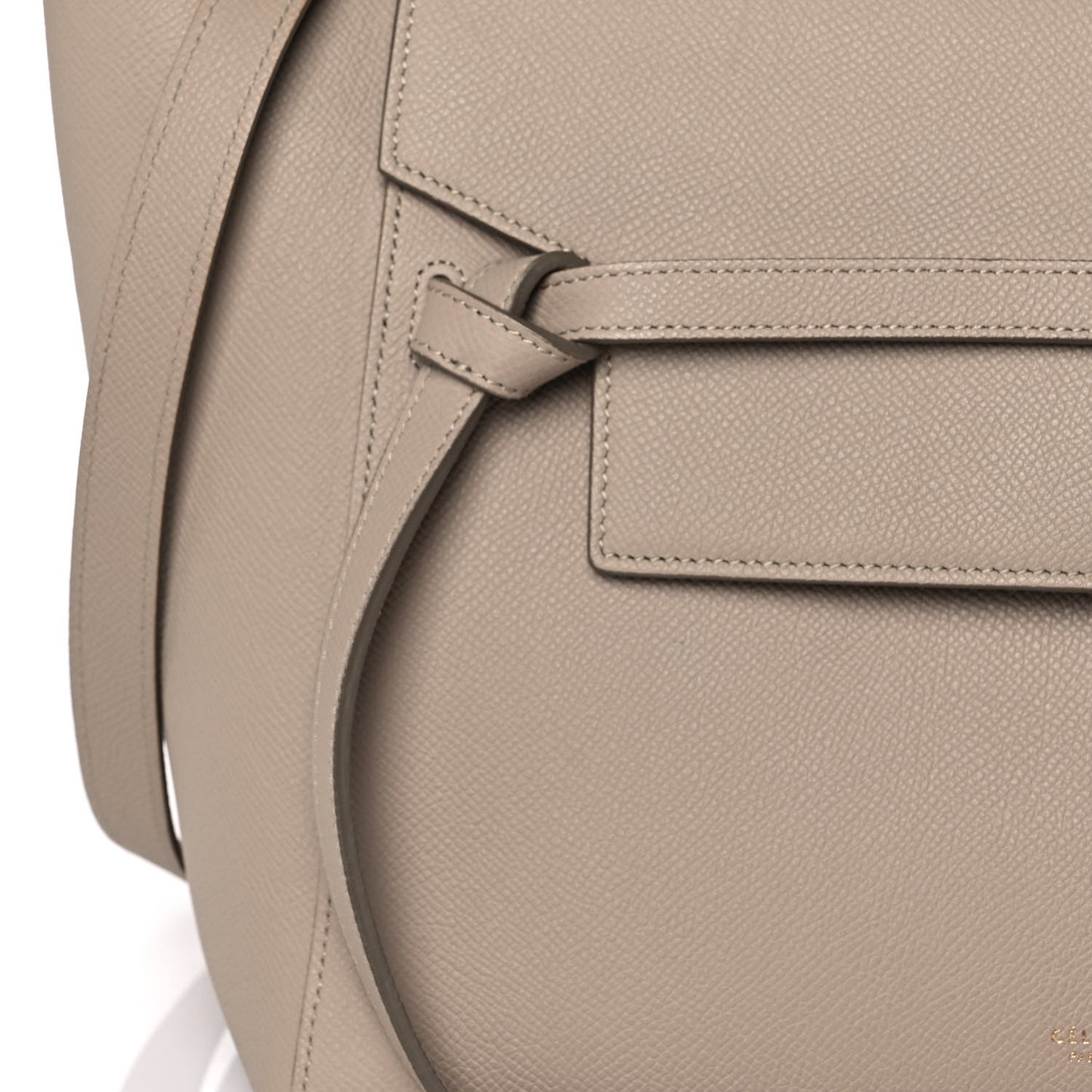 Grained Calfskin Mini Belt Bag Light Taupe