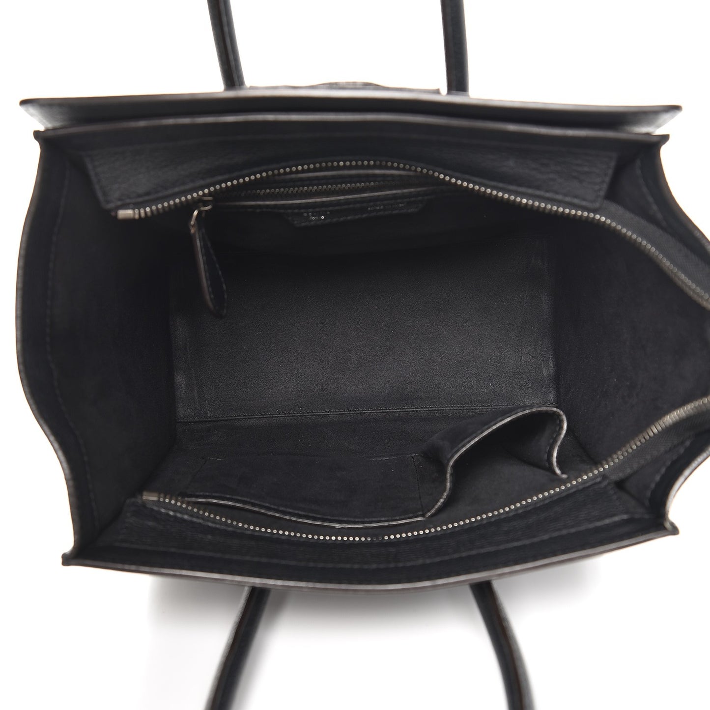 Drummed Calfskin Micro Luggage Black
