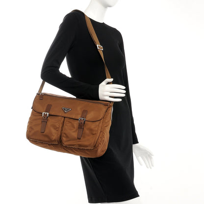 Prada Nylon Vela Messenger Bag Corinto 2 of 8
