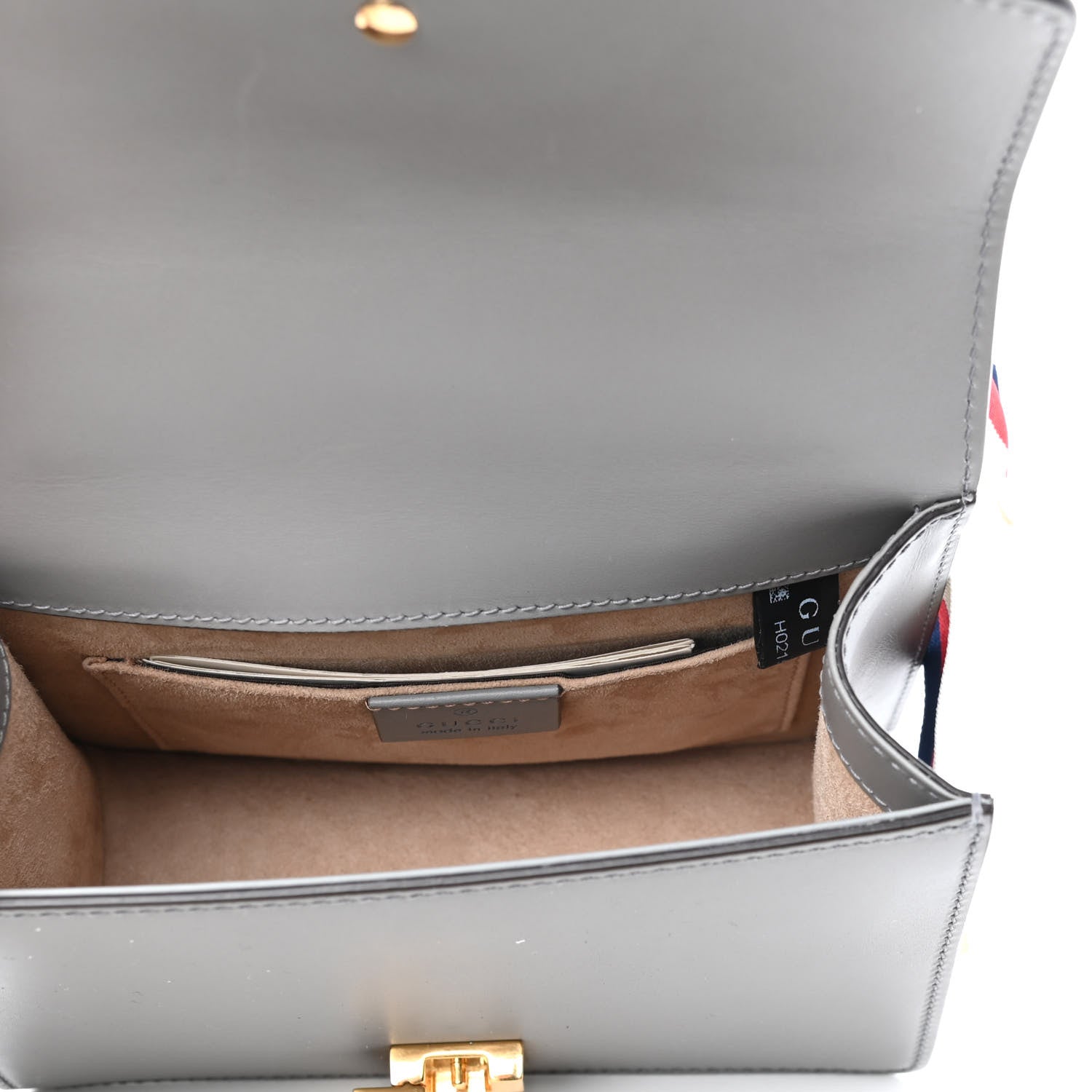 Gucci Calfskin Mini Sylvie Chain Shoulder Bag Deep Grey 5 of 9
