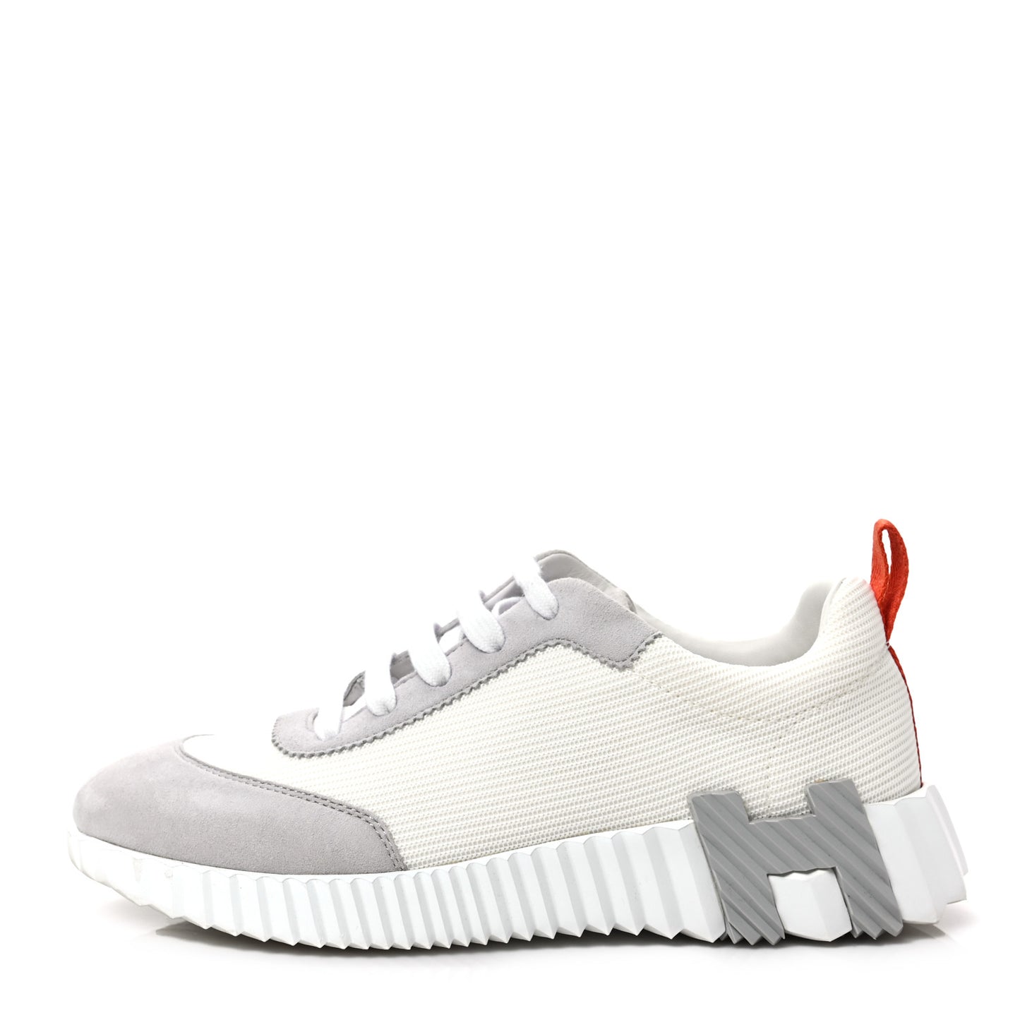 Technical Canvas Suede Goatskin Bouncing Sneakers 36 White Multicolor