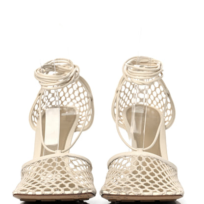 Bottega Veneta Mesh Nappa Stretch Ankle Tie Sandals 39 Toile 2 of 7