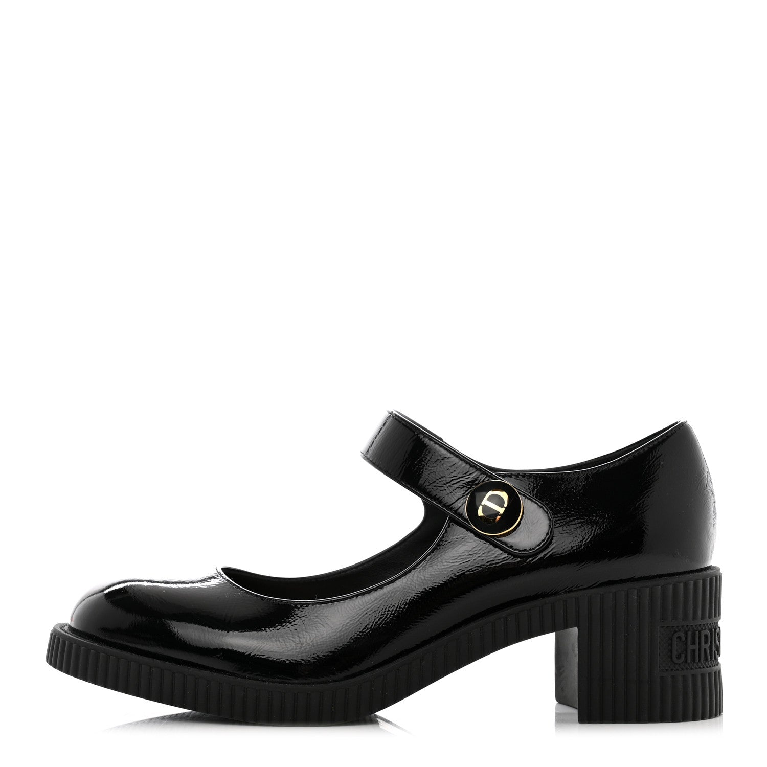 Christian Dior Brushed Calfskin Uniform 30mm Pumps 35.5 Black 1 of 8