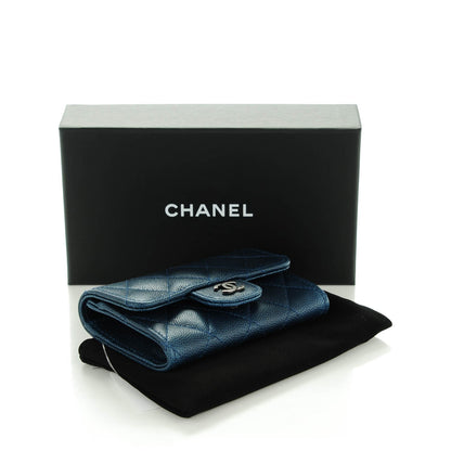 Chanel Caviar Quilted Card Holder Blue 4 of 8
