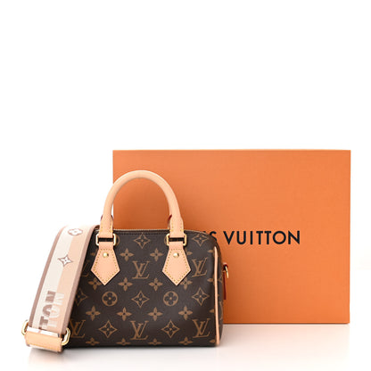 Louis Vuitton Monogram Speedy Bandouliere 20 Beige 11 of 11