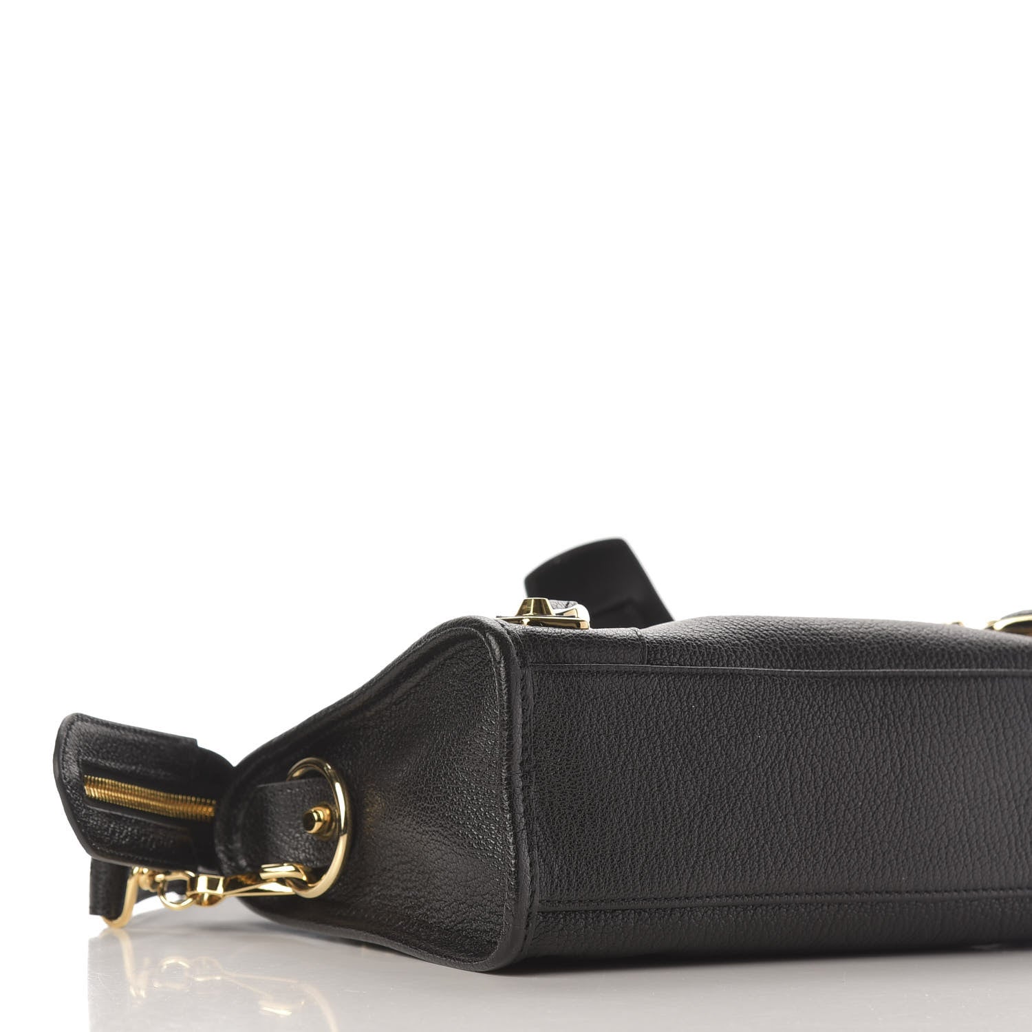 Balenciaga Chevre Gold Metallic Edge Hardware Mini City Black 9 of 12