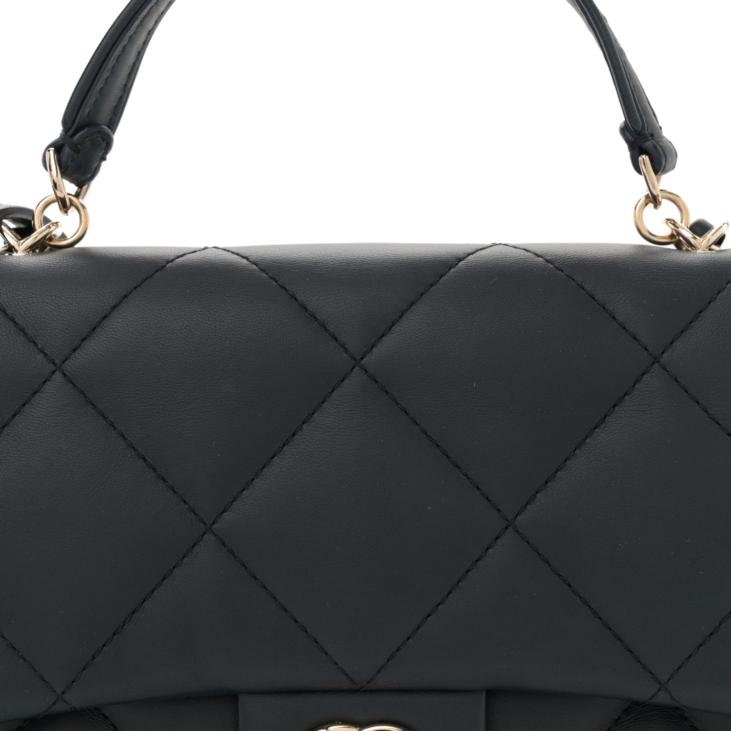 Chanel Lambskin Quilted Easy Carry Flap Navy 8 of 12