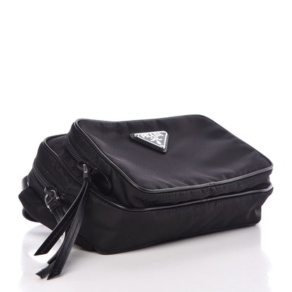 Prada Tessuto Nylon Calfskin Studded Belt Bag Black 4 of 7