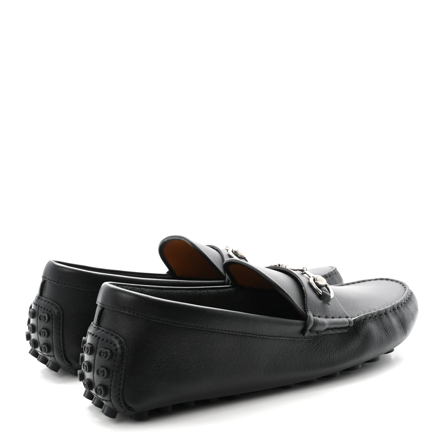 Gucci Soft Clove Calfskin Mens Horsebit Driver Loafers 11 Black 5 of 10