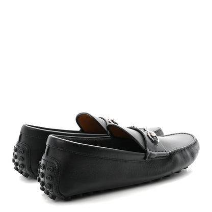 Gucci Soft Clove Calfskin Mens Horsebit Driver Loafers 11 Black 5 of 10