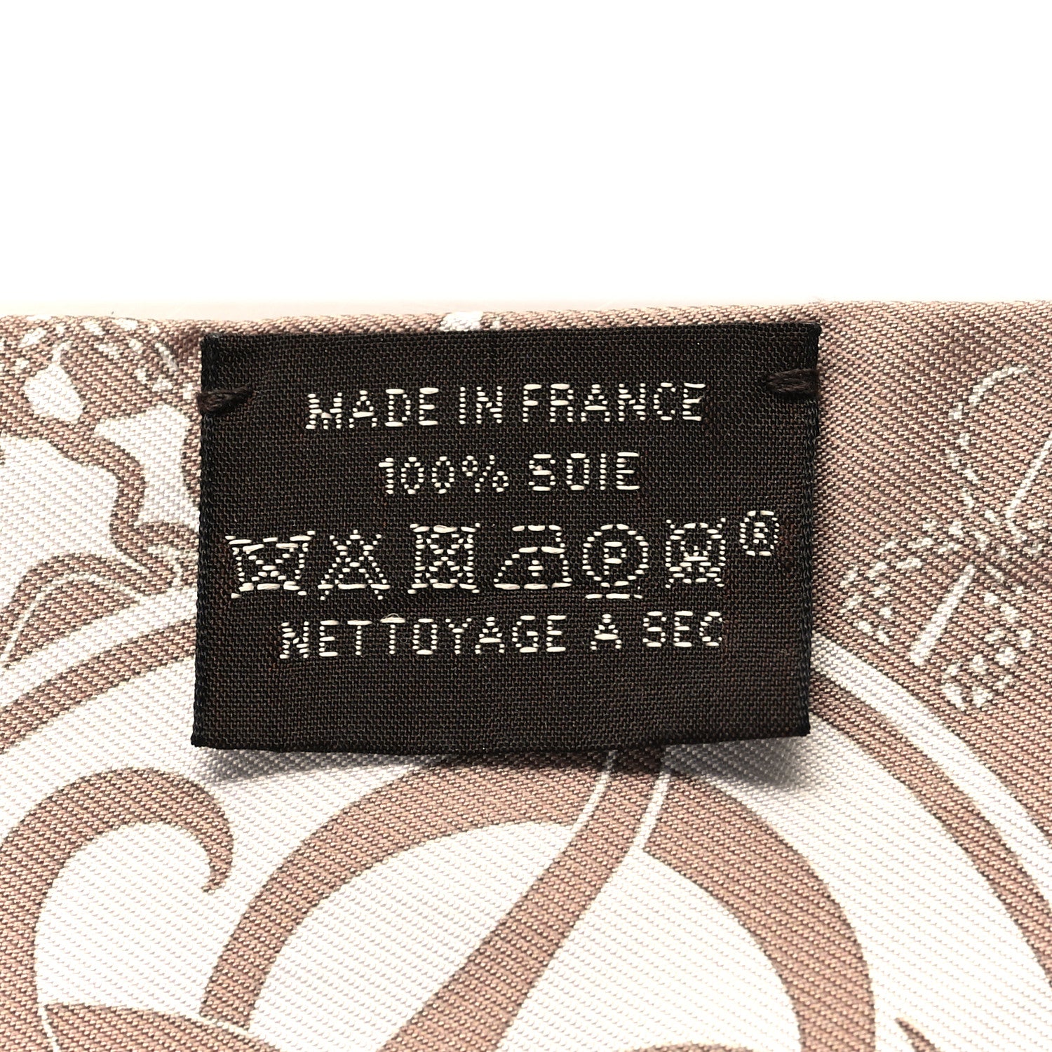 Hermes Silk Ex-Libris Twilly Beige White Caramel 3 of 4