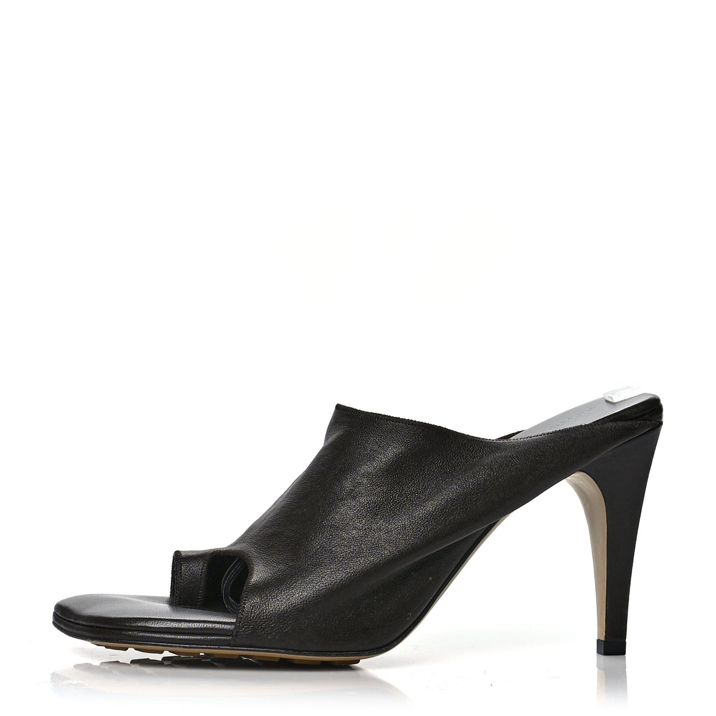 Nappa Square Toe Slip-On Mule Sandals 40.5 Fondante