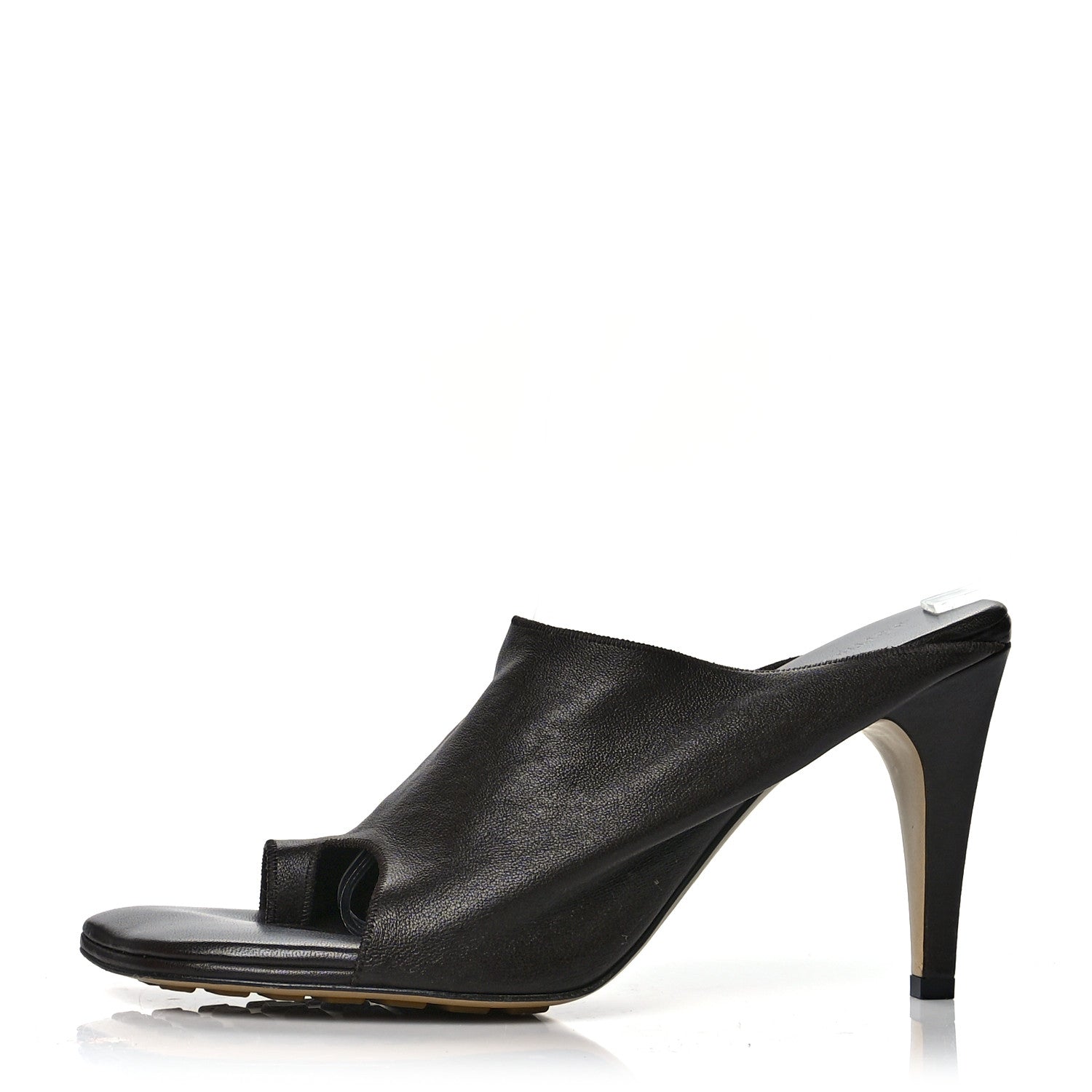 Bottega Veneta Nappa Square Toe Slip-On Mule Sandals 40.5 Fondante 1 of 7