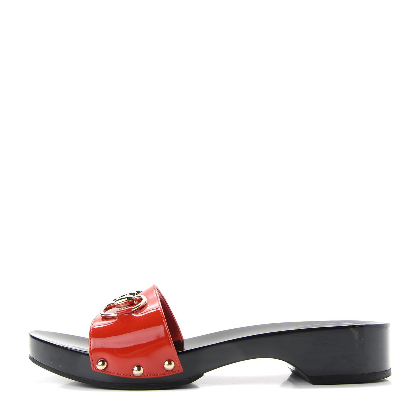 Vitello Vernice Soft Icon Bit Wood Clogs 8 Orange