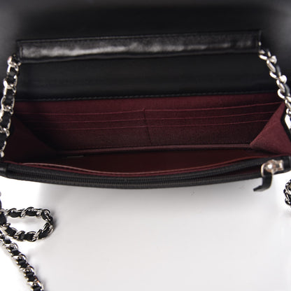 Chanel Lambskin Quilted Wallet On Chain WOC Black 5 of 8