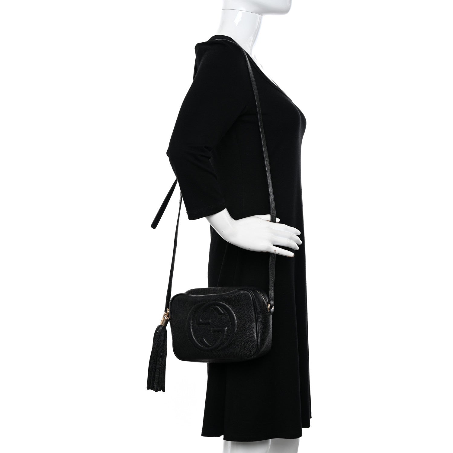 Gucci Pebbled Calfskin Small Soho Disco Bag Black 2 of 15