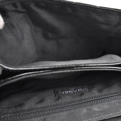 Chanel Patent Chocolate Bar Quilted Computer Keys Flap Black 6 of 10