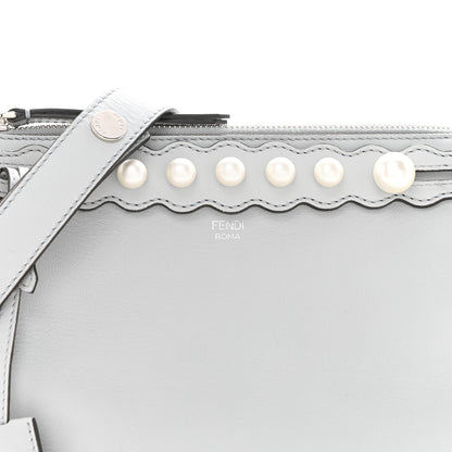 Fendi Vitello Dolce Pearl Scalloped Medium By The Way Boston Bag Grigio Perla 8 of 12