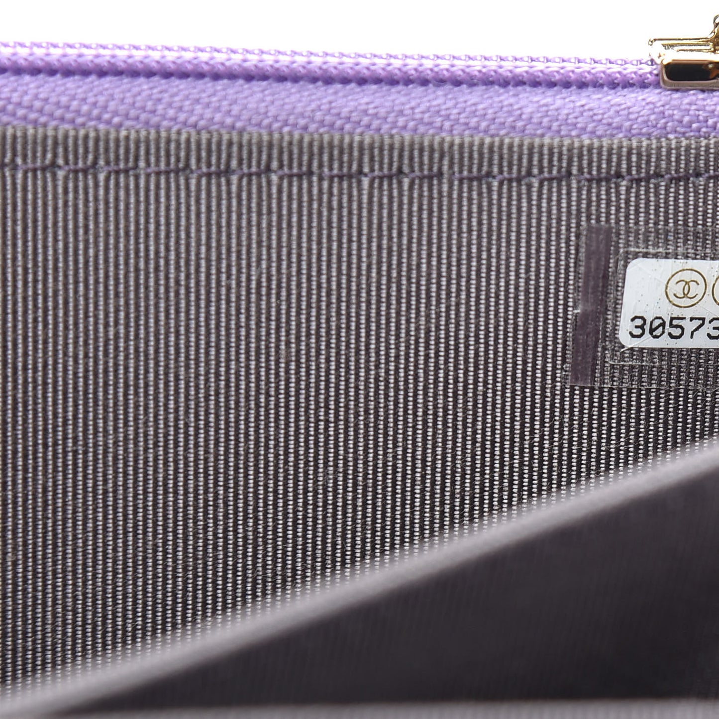 Iridescent Lambskin Quilted Mini Wallet On Chain WOC Purple