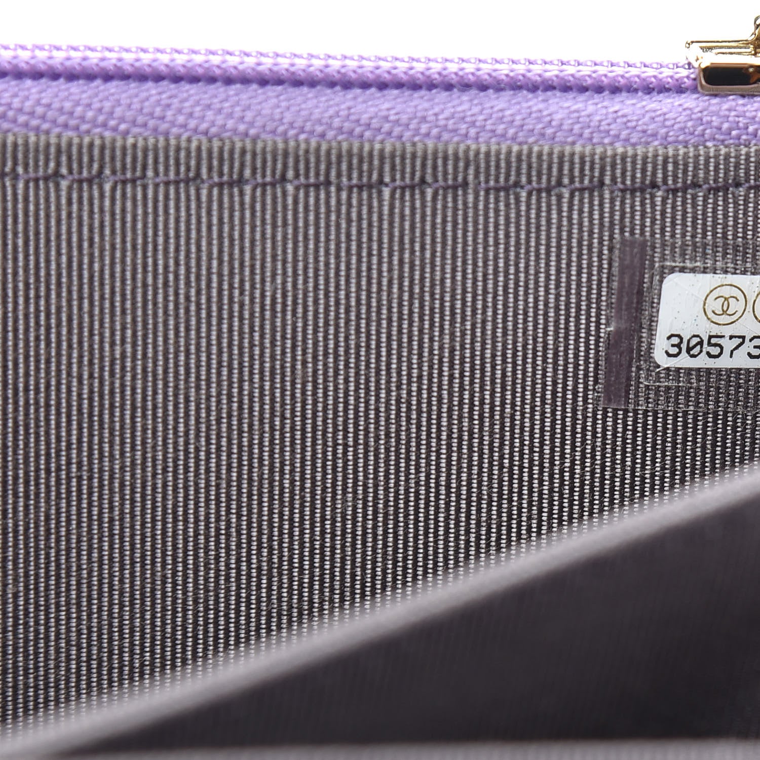 Chanel Iridescent Lambskin Quilted Mini Wallet On Chain WOC Purple 7 of 12