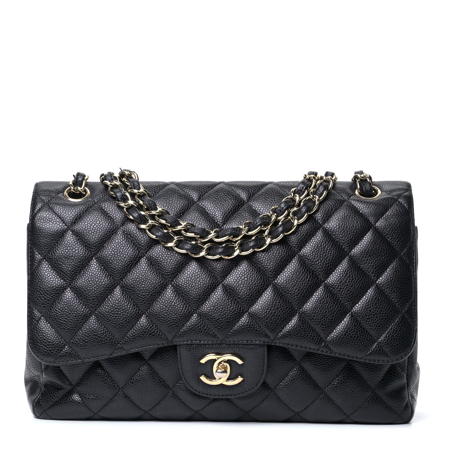 Chanel Caviar Quilted Jumbo Double Flap Black 1 of 5
