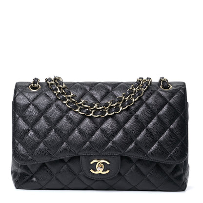 Chanel Caviar Quilted Jumbo Double Flap Black 1 of 5