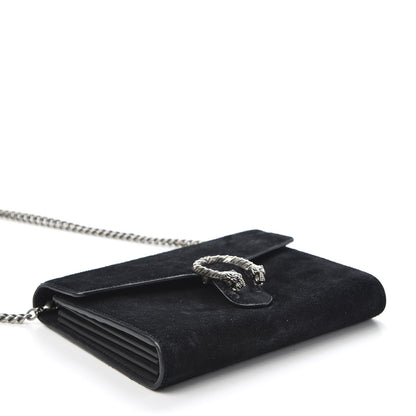 Gucci Suede Mini Dionysus Chain Wallet Black 3 of 9