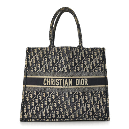 Christian Dior Oblique Large Book Tote Blue Multicolor 1 of 9