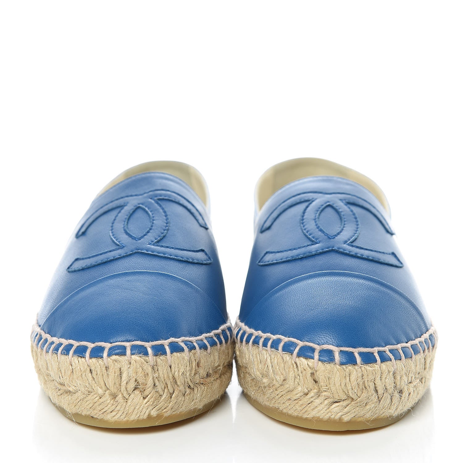 Chanel Lambskin CC Espadrilles 36 Blue 2 of 9