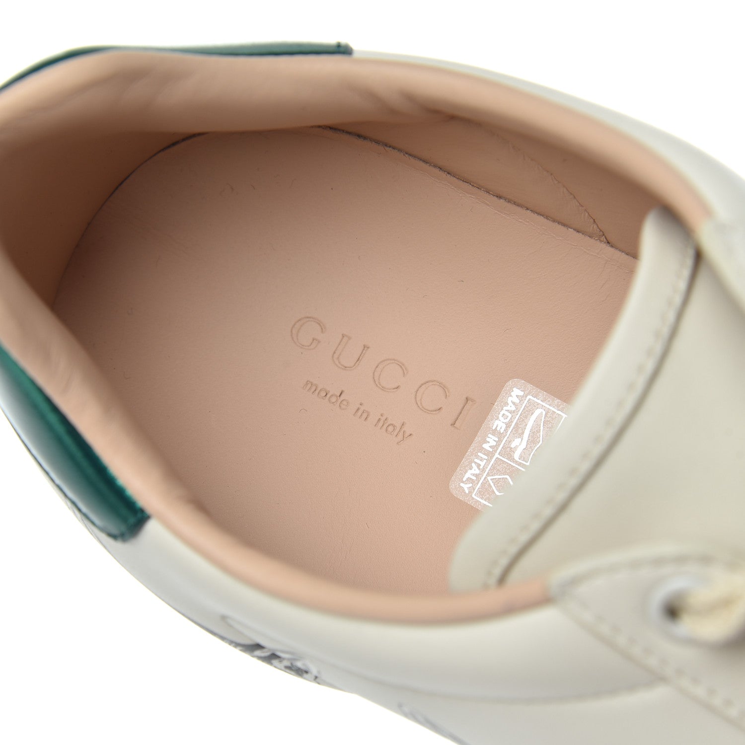 Gucci Calfskin Mystic Cat Print Womens Ace Sneakers 40 White 6 of 9