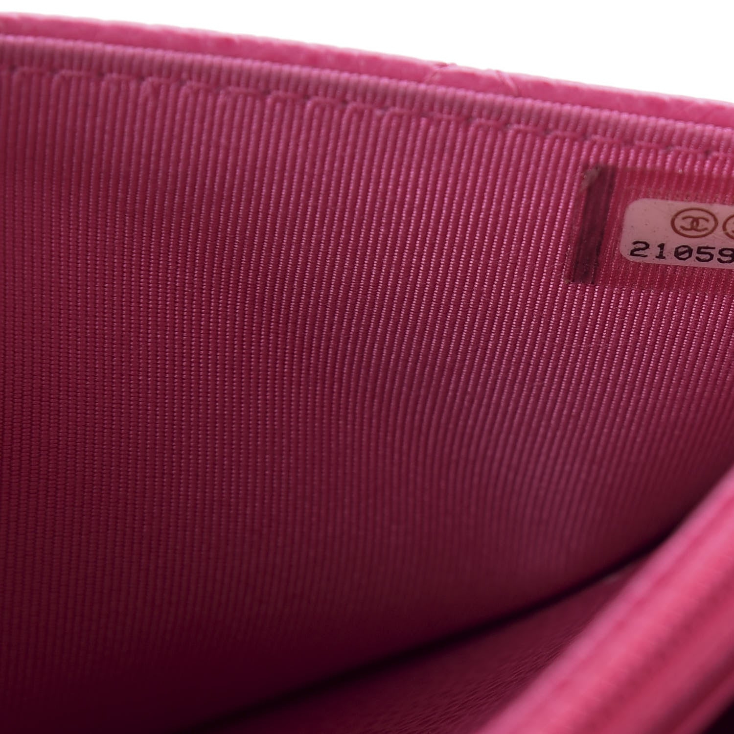 Chanel Caviar Quilted Wallet on Chain WOC Pink 10 of 11