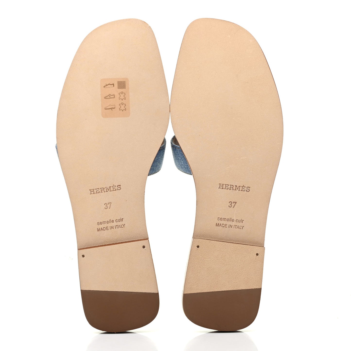 Denim Canvas Oran Sandals 37 Bleu Clair