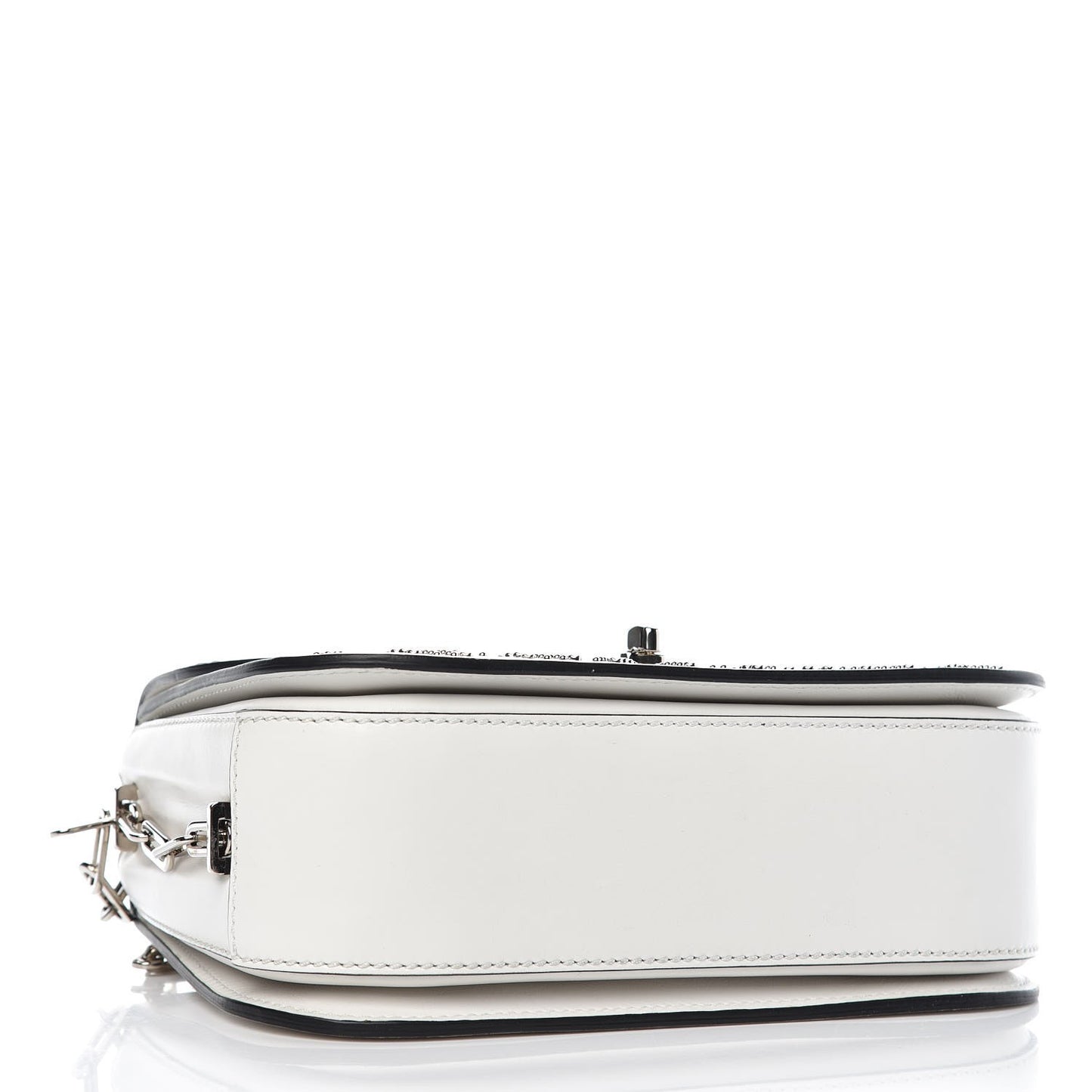 Vitello Loveblade Embellished Chain Flap Bag White