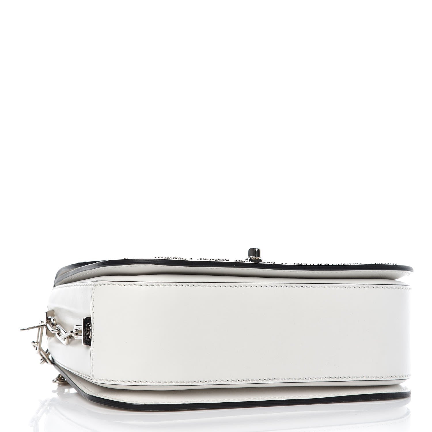 Valentino Garavani Vitello Loveblade Embellished Chain Flap Bag White 4 of 8