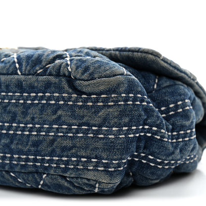 Chanel Denim Quilted Medium Denim Trip Single Flap Blue 10 of 11
