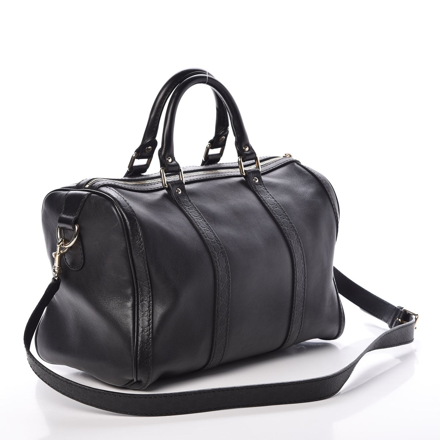 Calfskin Microguccissima Trim Medium Boston Black