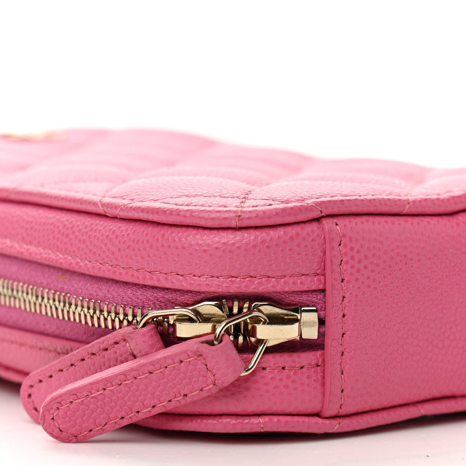 Chanel Caviar Quilted Phone Holder Wallet On Chain WOC Pink 5 of 11