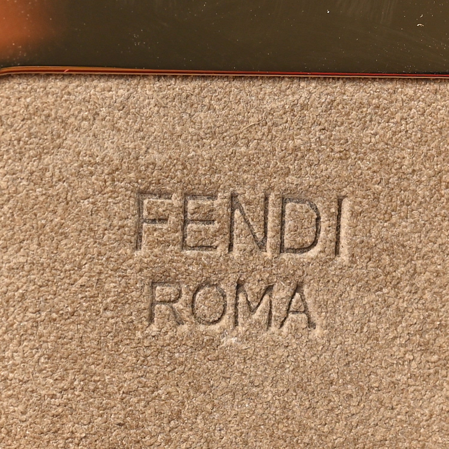 Fendi Vitello Grace Suede Small Croissant Hobo Brandy 7 of 8