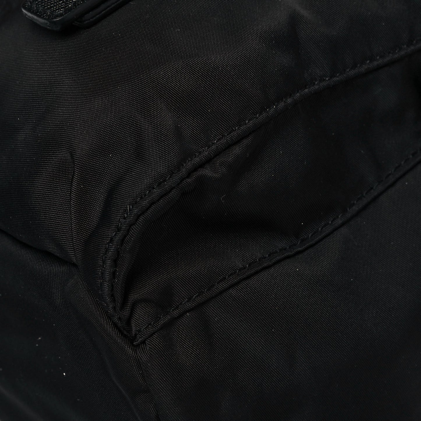Nylon Vela Saffiano Backpack Black