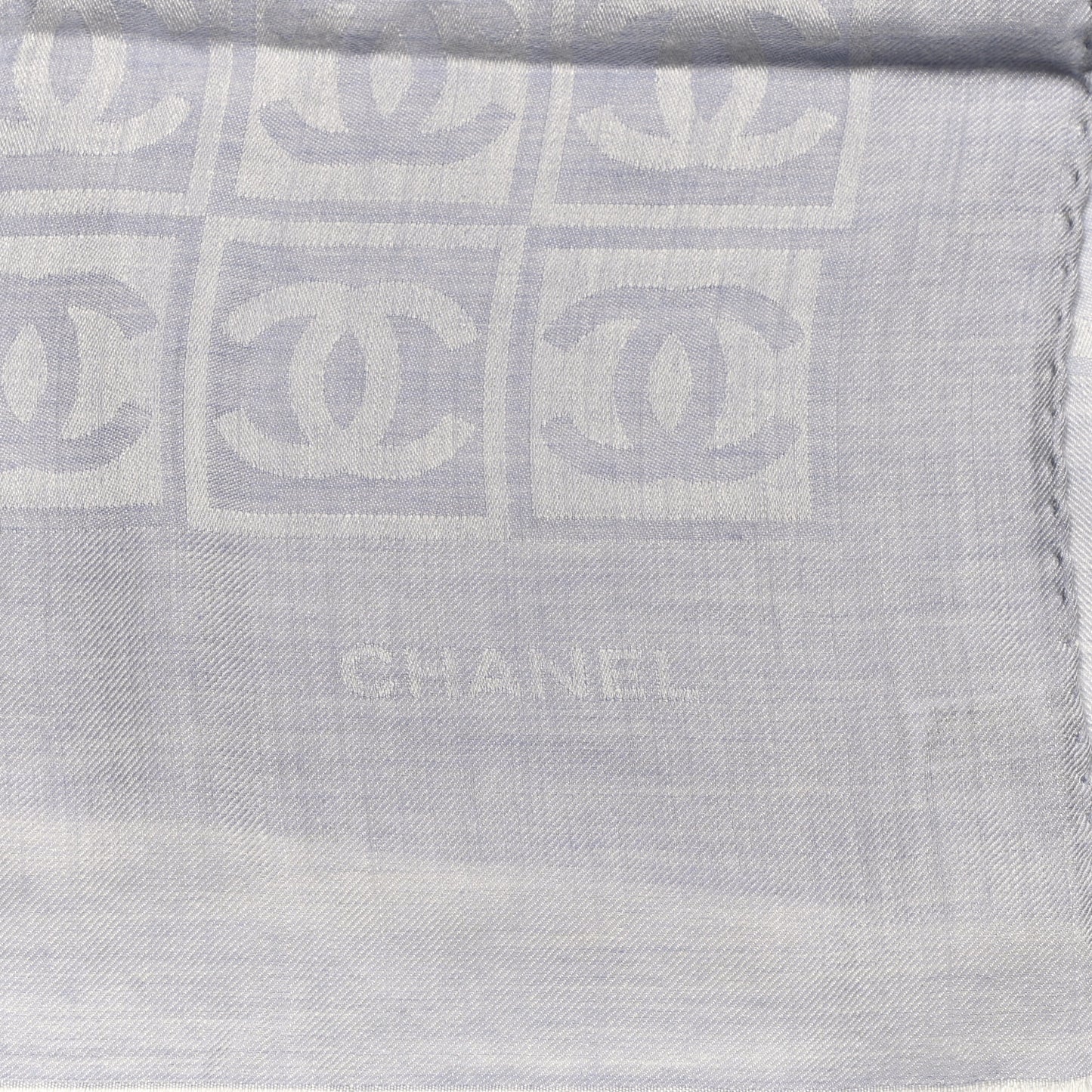 Cashmere Silk CC Scarf Blue