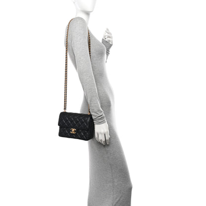 Chanel Lambskin Enamel Quilted Mini Flap Black 2 of 13