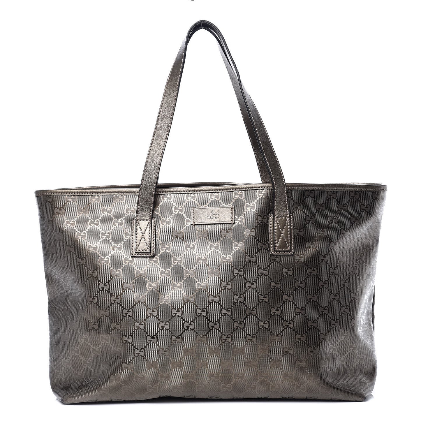 Imprime Monogram Medium Zippered Shopping Tote Pewter